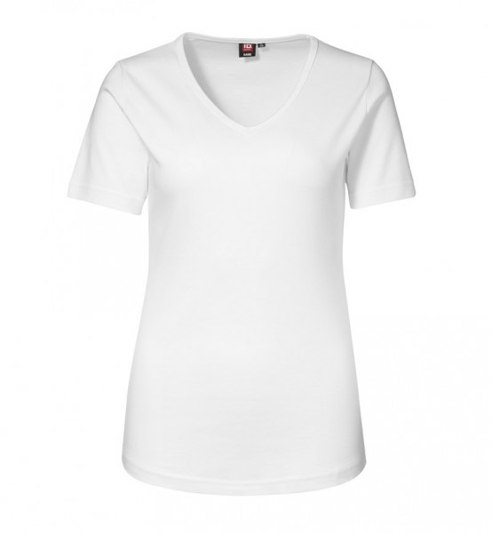 Damen Interlock T-Shirt V-Ausschnitt